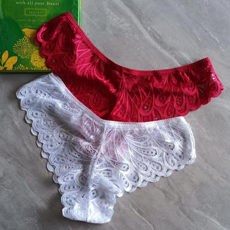 Women's lace underwear sexy sports fun Low Waist Seamless briefs lace women's thong foreign trade T-pants