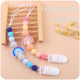 New baby supplies pacifier chain creative cartoon rainbow silicone baby bite molar anti-drop chain
