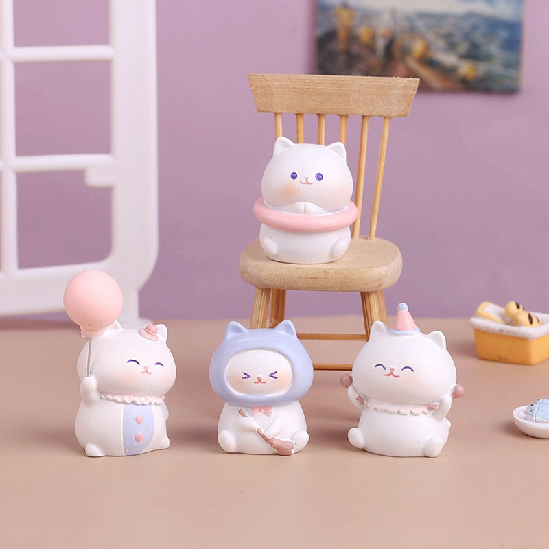 Trendy Play Blind Box Handmade Cute Cat Children's Toys Mini Desktop Small Ornaments Resin Crafts Birthday Gift