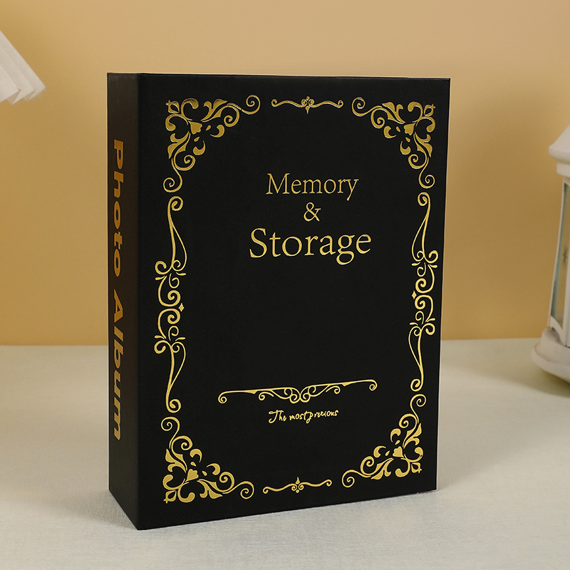 Yu Zhe new 4R6 inch 100 insert photo album European Classic Bronzing cover children's photo album cross-border