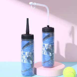 Amazon ice hockey double-layer water bottle large-capacity outdoor sports water bottle 650ml portable water cup can be printed logo