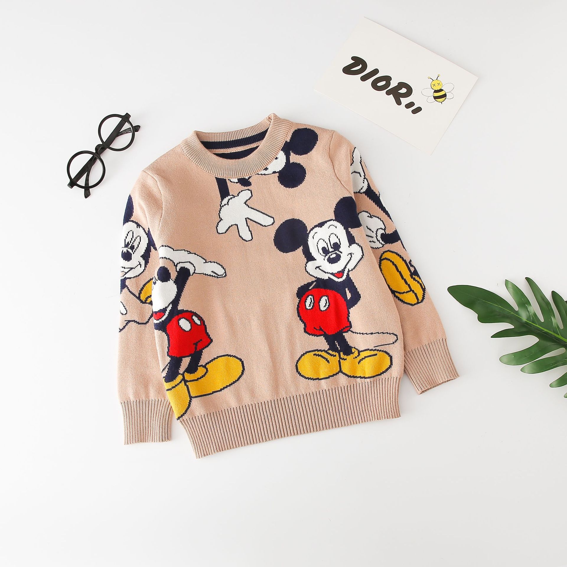 ins Children's Sweater Cartoon Boy's Knitted Sweater Children's Xinjiang Cotton Sweater Cute Girls' Sweater