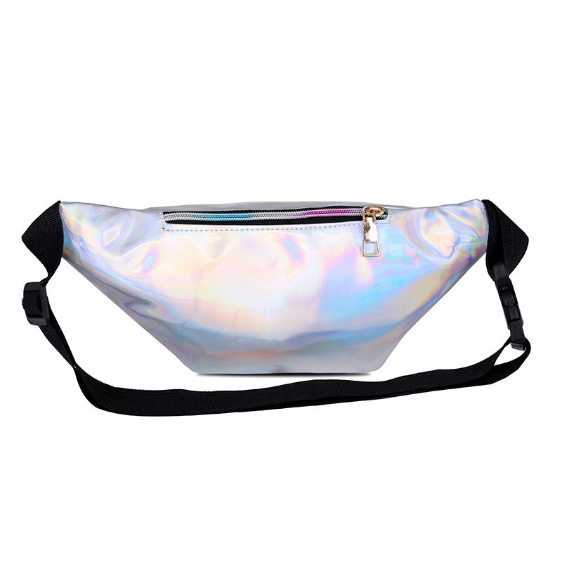 2023 New Laser Women's Waist Bag Men's and Women's Distinctive Colorful Shoulder Crossbody Bag Multi-purpose Anti-theft Mobile Phone Waist Bag