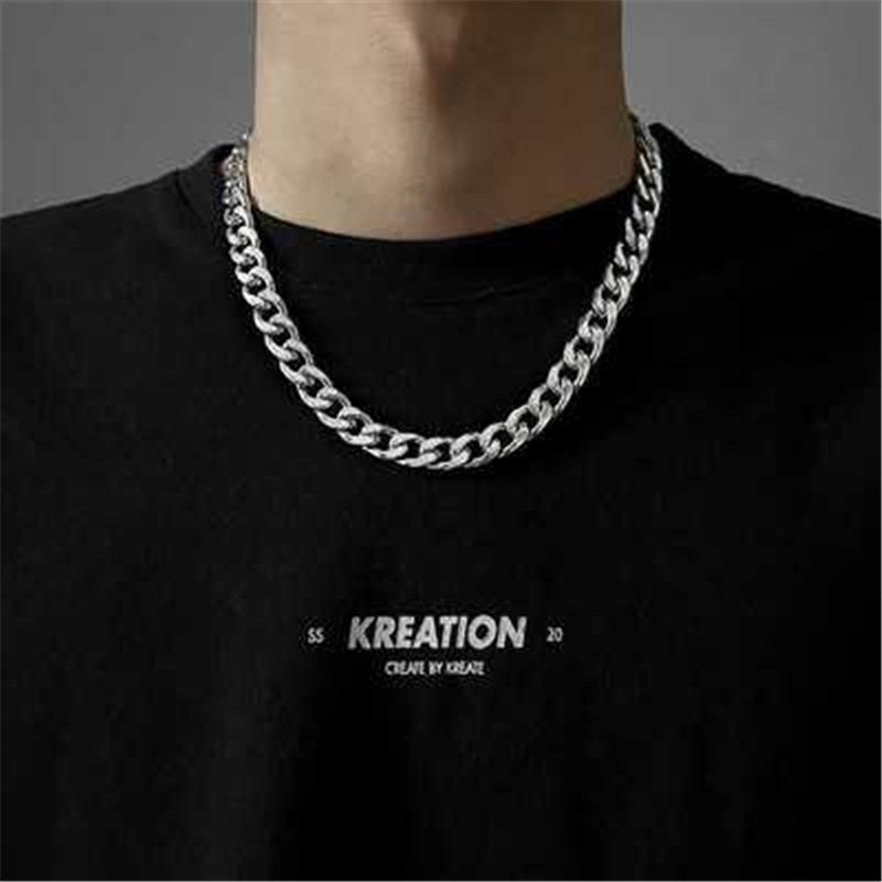 NK chain stainless steel men and women Cuban necklace hipster fashion necklace hiphop necklace street hip hop jewelry domineering