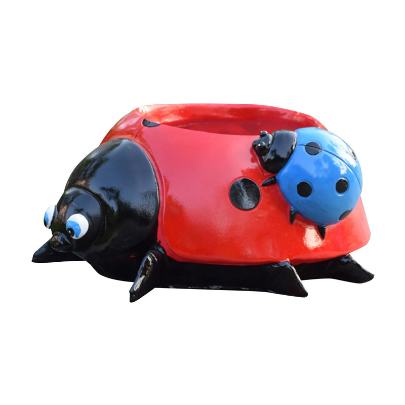 Coccinella beetle ornaments outdoor villa garden courtyard flower pot decoration garden landscape cartoon animal sculpture