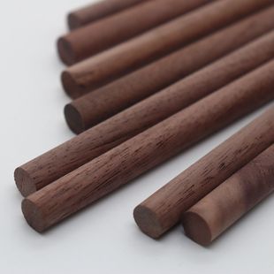 Walnut Stick Round Wooden Stick Solid Wood Clothes Hanging Rod Yoga Fitness Stick diy Handmade Small Wooden Stick