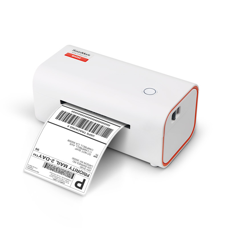 Somark M4201 M4202 thermal adhesive sticker express electronic Face Sheet epostal label bar code printer