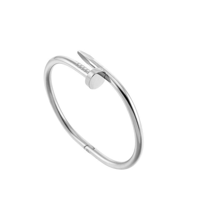 European and American hot sale simple personality men and women fashion nail bracelet cross 18K Gold Open couple bracelet factory direct sales