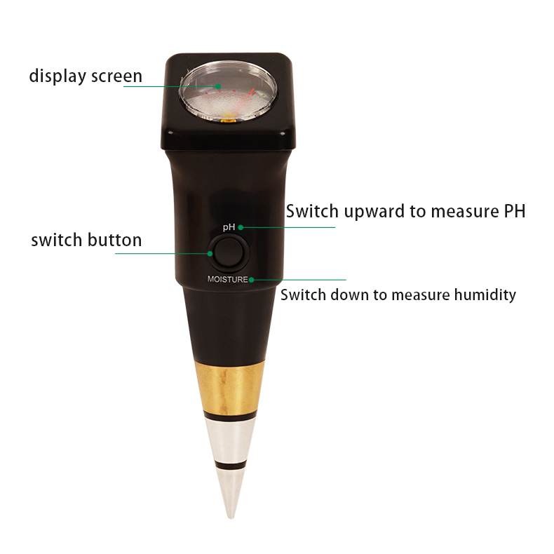 Soil moisture meter greenhouse rice seedbed soil ph tester high precision agricultural ph soil detector