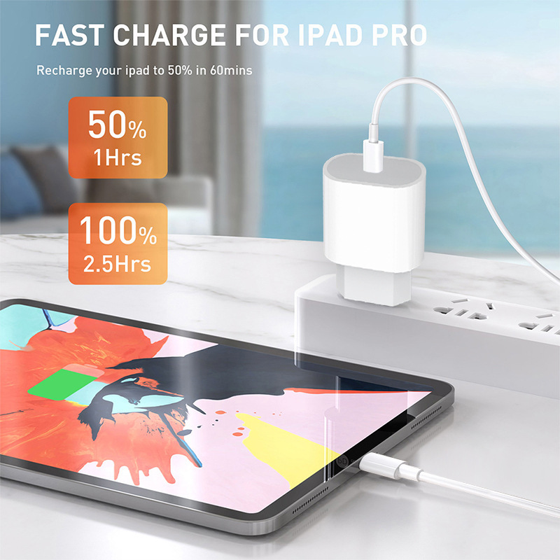 Suitable for Apple 13 mobile phone fast charging charger PD20W European and American British iPhoneX adapter flat wall charging head