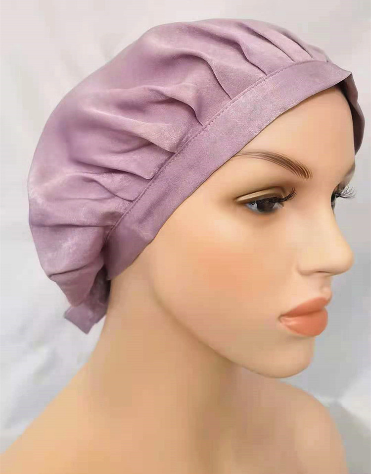 Hot selling velvet sleep cap Women's no trace pullover cap bandage bow elastic sleep cap