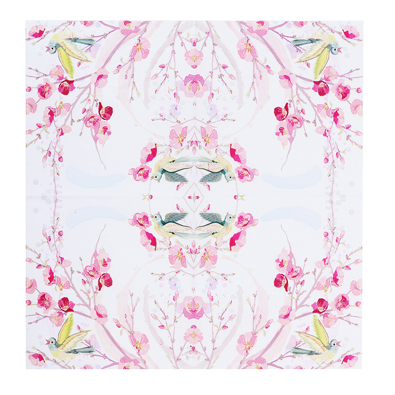 Spot new plum blossom printing napkin paper towel Western restaurant bakery for facial tissue wholesale