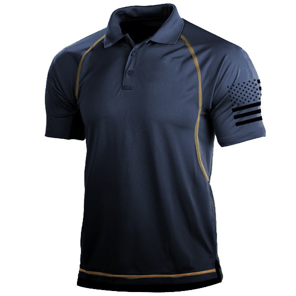 Foreign Trade Independent Station Summer Men's T-shirt Outdoor Tactical Loose Lar Short-sleeved Sweatshirt Trendy Men's Top