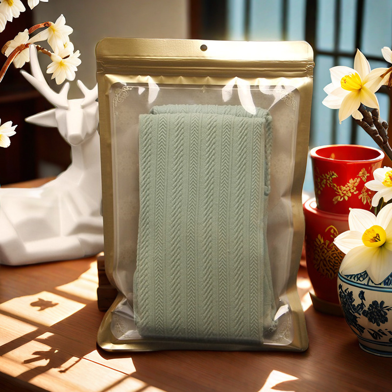 Spring and Autumn leggings packing bag underwear socks self-sealing transparent bag pantyhose towel bag Golden wholesale bag