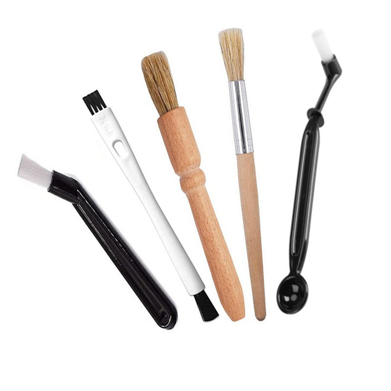 Amazon coffee machine cleaning brush grinder wooden cleaning brush coffee machine set head brush coffee brush set