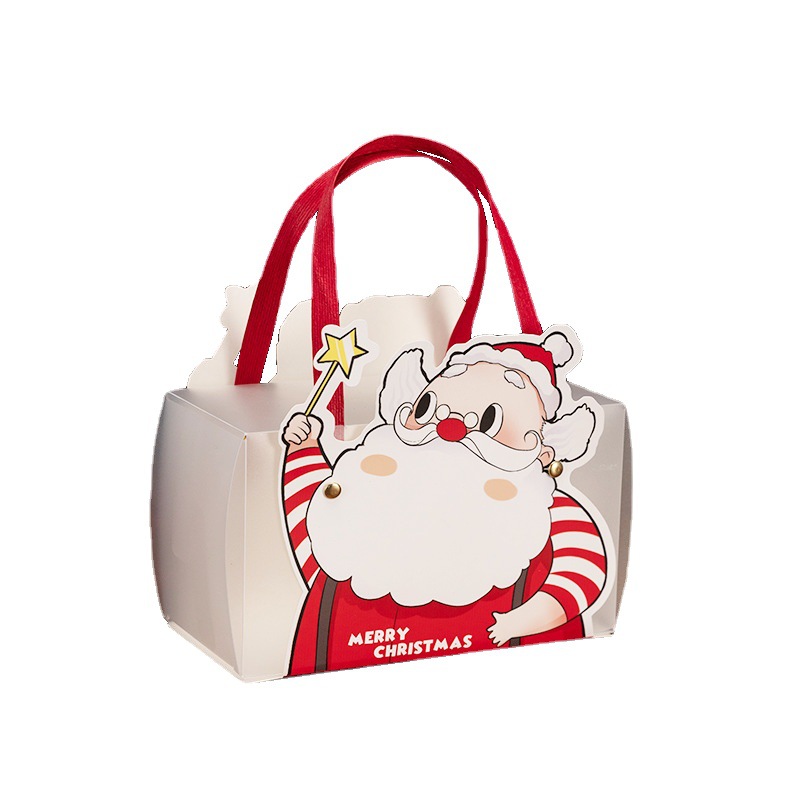 2024 New Christmas Box Apple Box Candy Gift Bag Portable Gift Box Santa Claus in stock