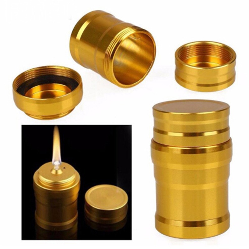 Mini Portable metal alcohol lamp aluminum alloy alcohol lamp portable metal projectile large capacity alcohol lamp with Wick