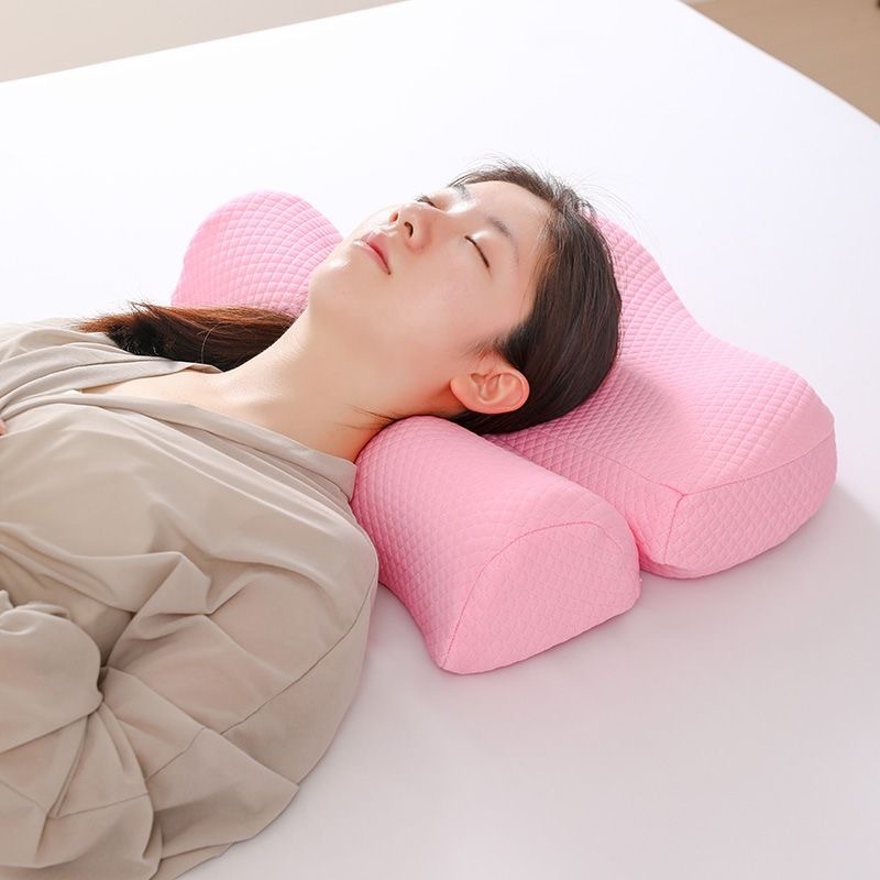 いびきを止める神器牽引枕頚椎枕成人家庭用シングル修復枕昼休み超ソフト通気保護首枕|undefined