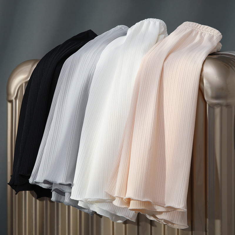 Ice Silk Safety Pants Women's Summer Thin Light-proof Outwear Loose White Large Size Home Base Insurance Shorts