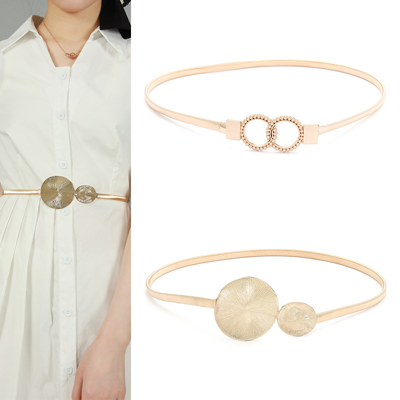 Summer Fashion Single Product Waist Chain Women's Metal Decorative Dress Stretch Women's Thin Belt in stock Hair