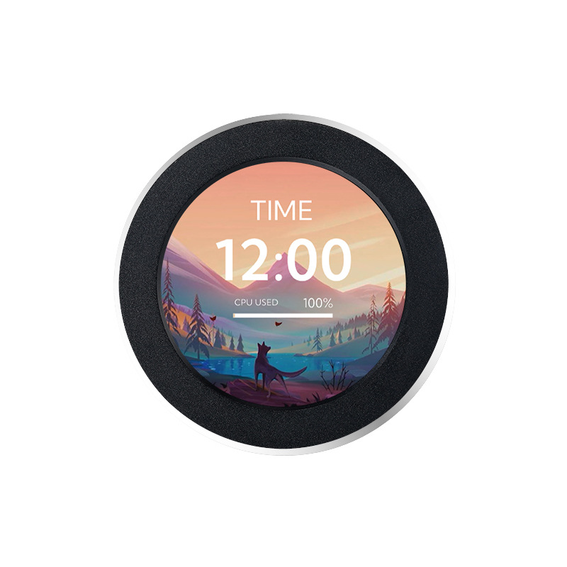2.1-inch water-cooled secondary screen IPS round screen water-cooled chassis with built-in screen to monitor computer status 360-degree rotation
