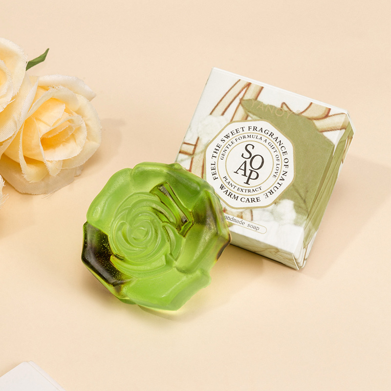 in stock Yasnuoyan Rose Essential Oil Handmade Soap Wedding Festive Return Gift Flower Flower Shape Hand Gift Soap Customization