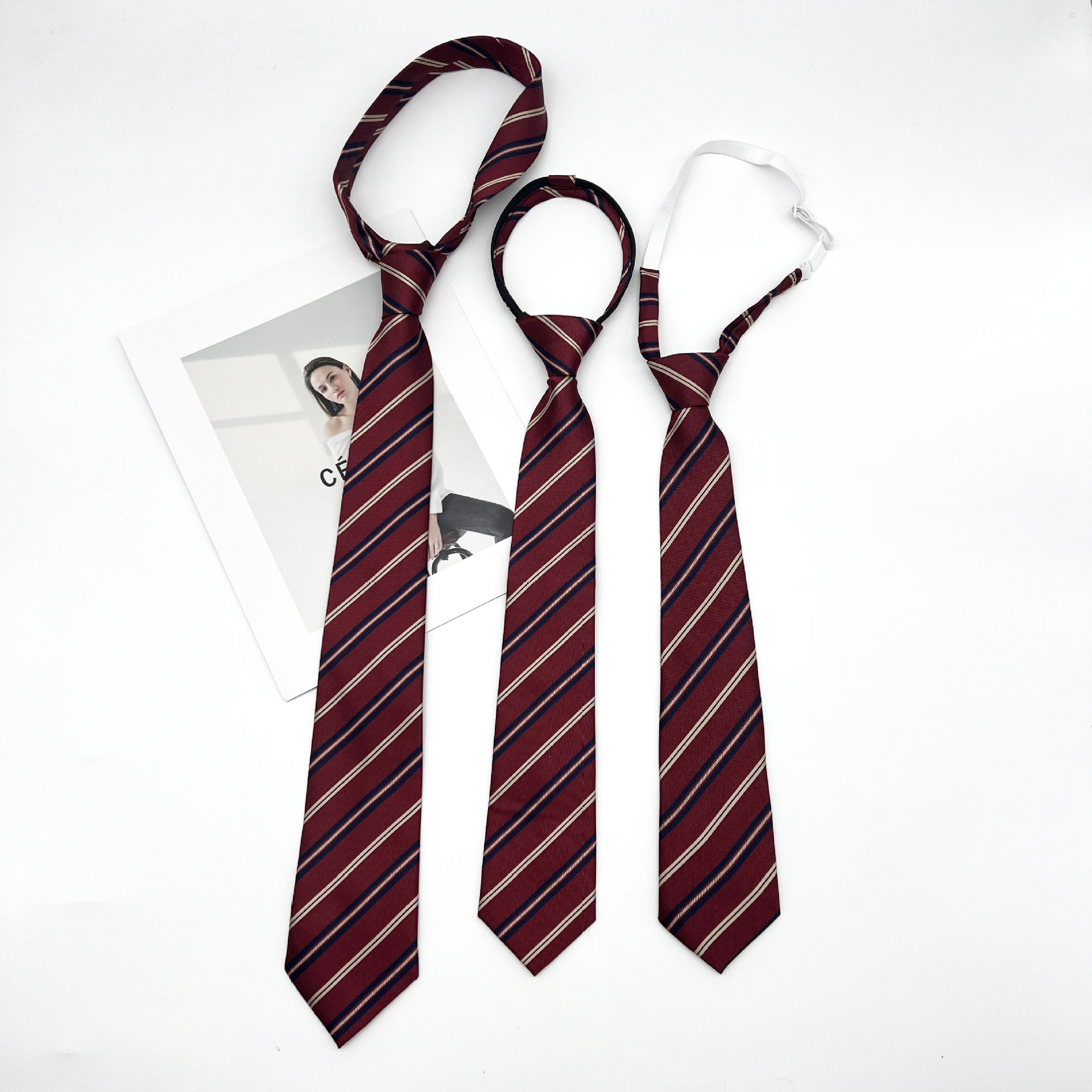 Free Shipping Uniform Men's and Women's Tie JK/DK College Style Accessories Joker Handsome Japanese Uniform Bow Tie ins Fashionable Stripes