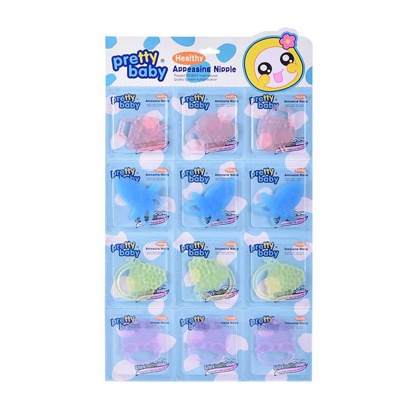 Set Four-color Creative Fruit Children's Silicone Teeth Gel Baby Soothing Baby Products Three-dimensional Molar Teeth Gel Massage