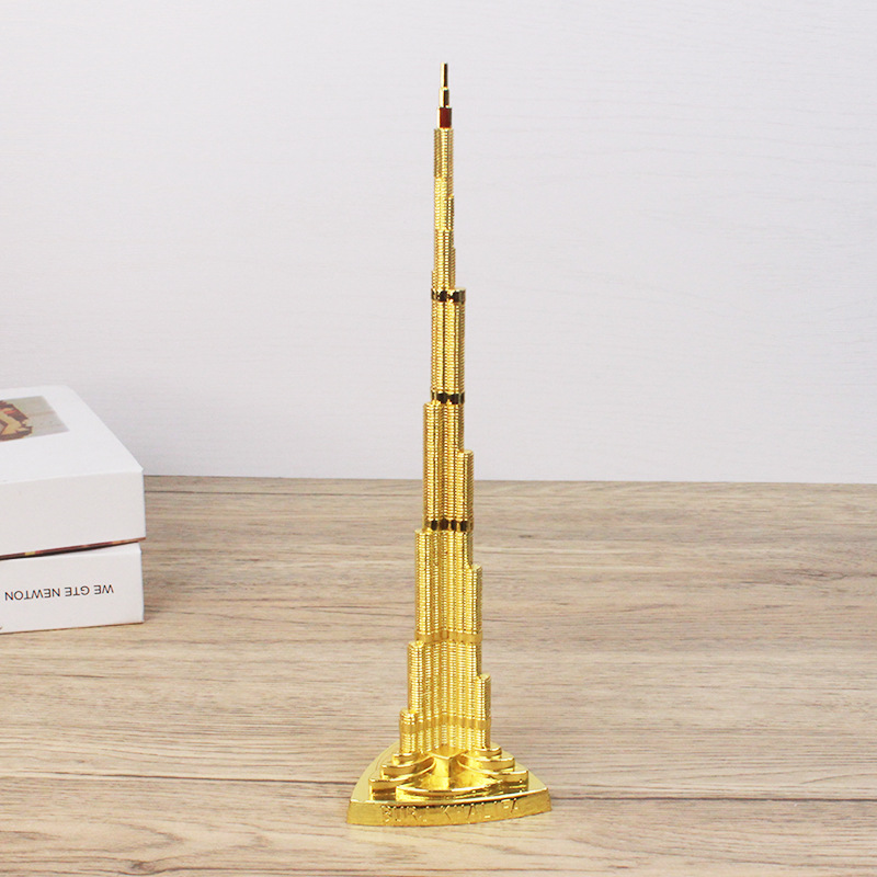 Foreign Trade Dubai Burj Khalifa World Landmark Architectural Model Metal Crafts Home Decoration Modern Simple