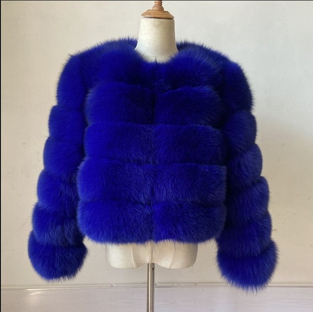 Fur European and American best selling faux fox fur faux fur coat women's short long sleeve fur faux fur coat