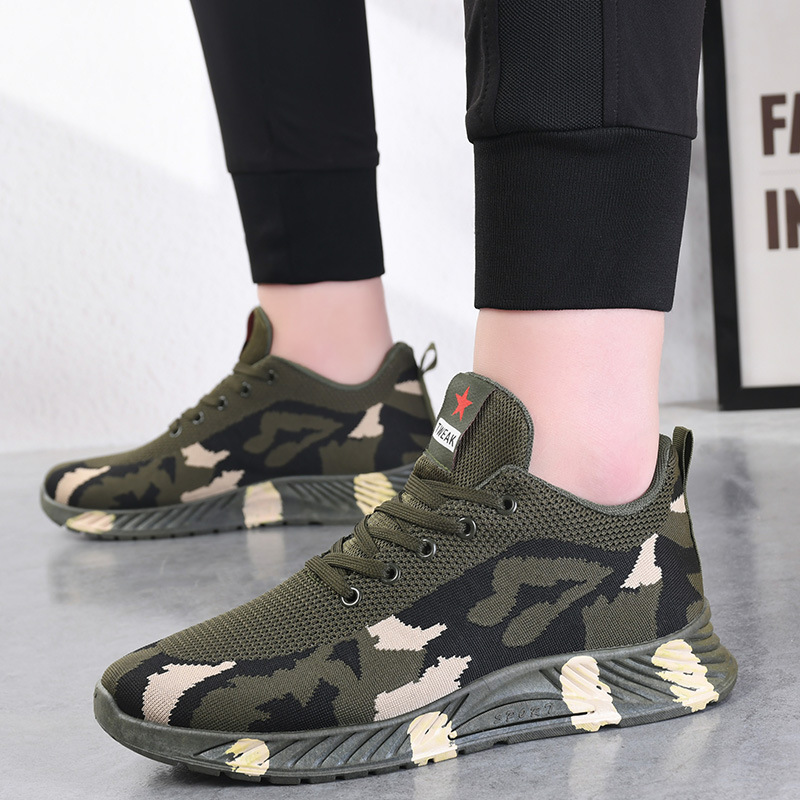 [Factory wholesale] men's and women's same training shoes spring and summer outdoor hiking shoes flying woven shoes comfortable breathable Liberation
