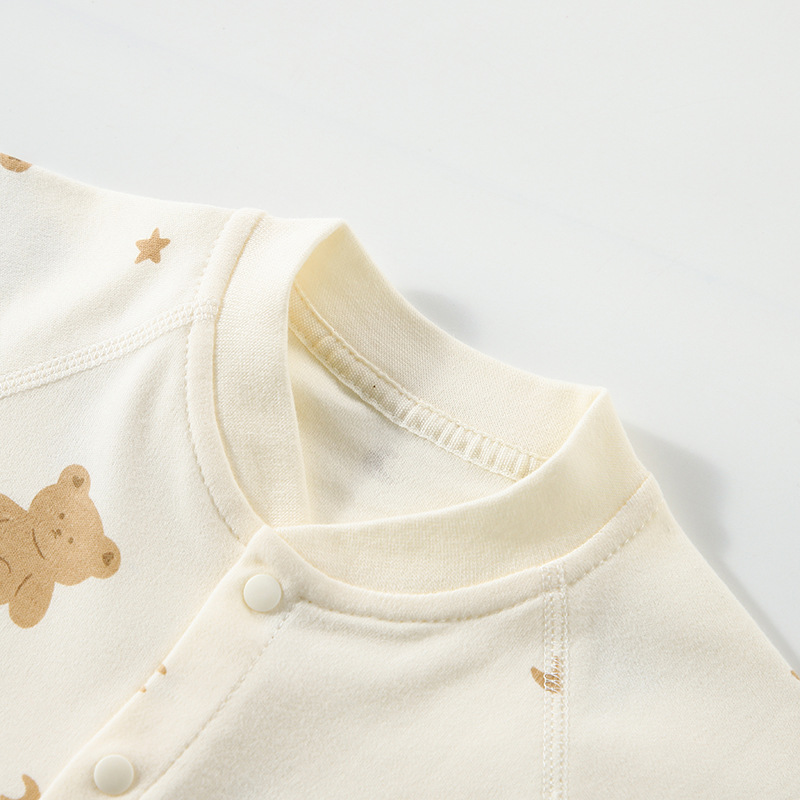 Spring and Autumn New Baby Jumpsuit Long Sleeve Baby Hare Clothes Pure Cotton Base Underwear Newborn Climbing Wear Boneless Pajamas