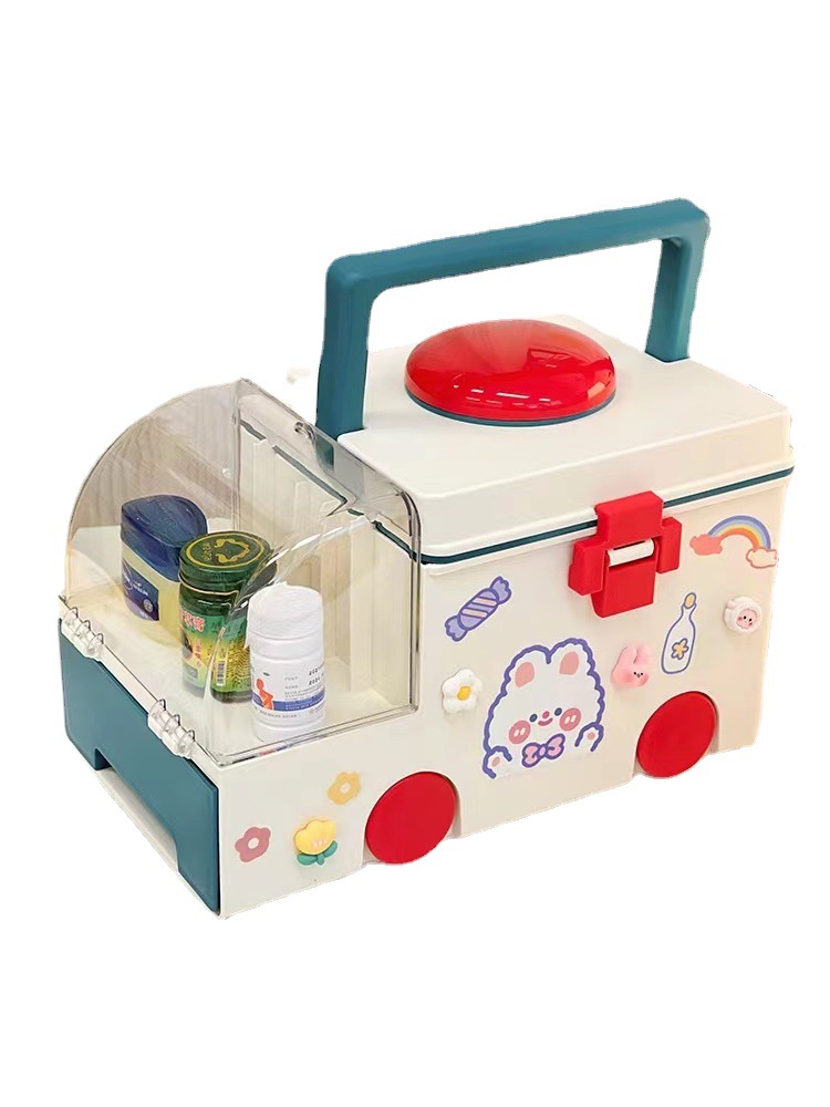 Creative Household Medicine Box Drug Storage Box Medical Case Portable Large Storage Box Ambulance Large Capacity Plastic