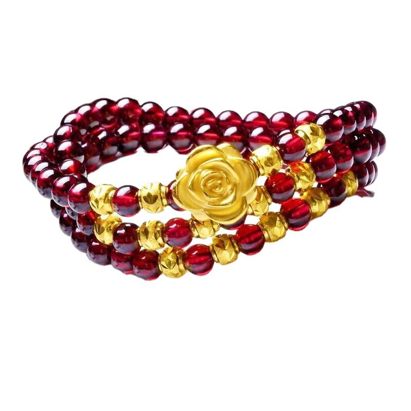 Wholesale imitation garnet bracelet multi-circle simple couple gold-plated brave bracelet Yiwu small gifts wholesale jewelry