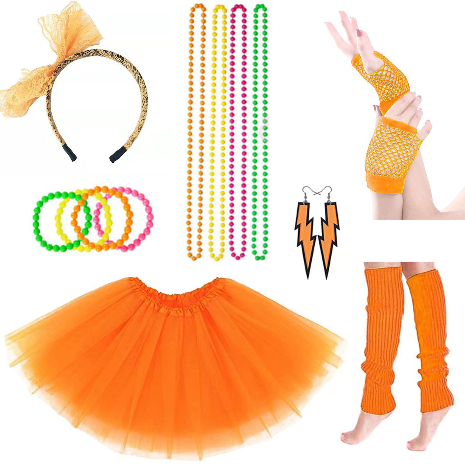 1980s dance party clothing accessories women's cosplay clothing accessories