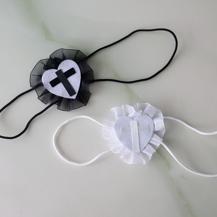 Middle Two Cross Blindfold Subculture Cute Disease Cute Hand-made Jewelry Homestead Thunder Water Pink Purple