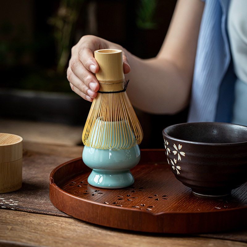 和風抹茶茶ブラシ拌ツール竹ふるい百点茶ブラシ抹茶ツールボウルホルダースプーン|undefined