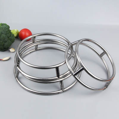 Round Stainless Steel Pot Rack Pot Ring Coarse Pot Pad Double-Layer Heat Insulation Anti-Hot Rack Storage Rack Wok Rack Storage Rack