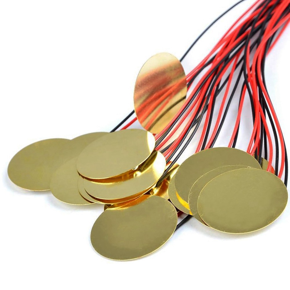 15 pieces 20mm guitar piezoelectric pickup buzzer musical instrument drum pickup patch line length 25cm
