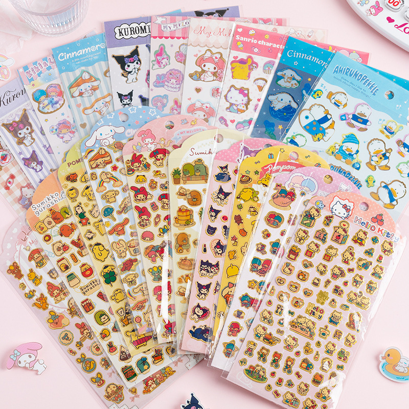SL-9 Character Cartoon Bronzing Cute Sticker Decorative Yugui Dog Cool Luomi