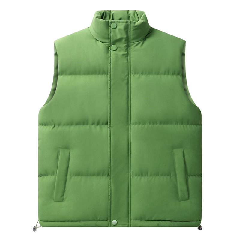 Autumn and Winter solid color vest men's handsome trendy couple warm vest youth sleeveless casual jacket vest