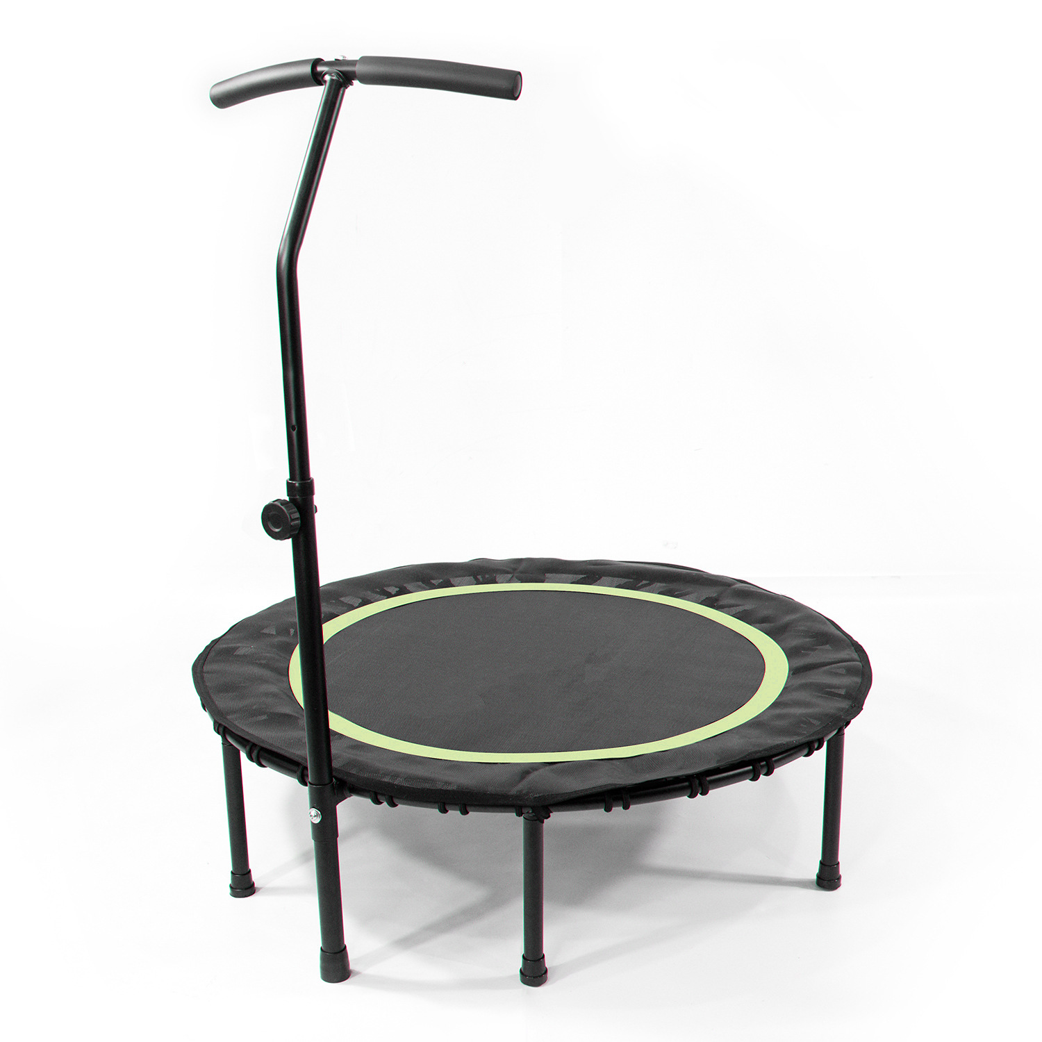 40 inch fitness trampoline adult children indoor diameter 1 meter with armrest elastic rope round mute bouncing bed