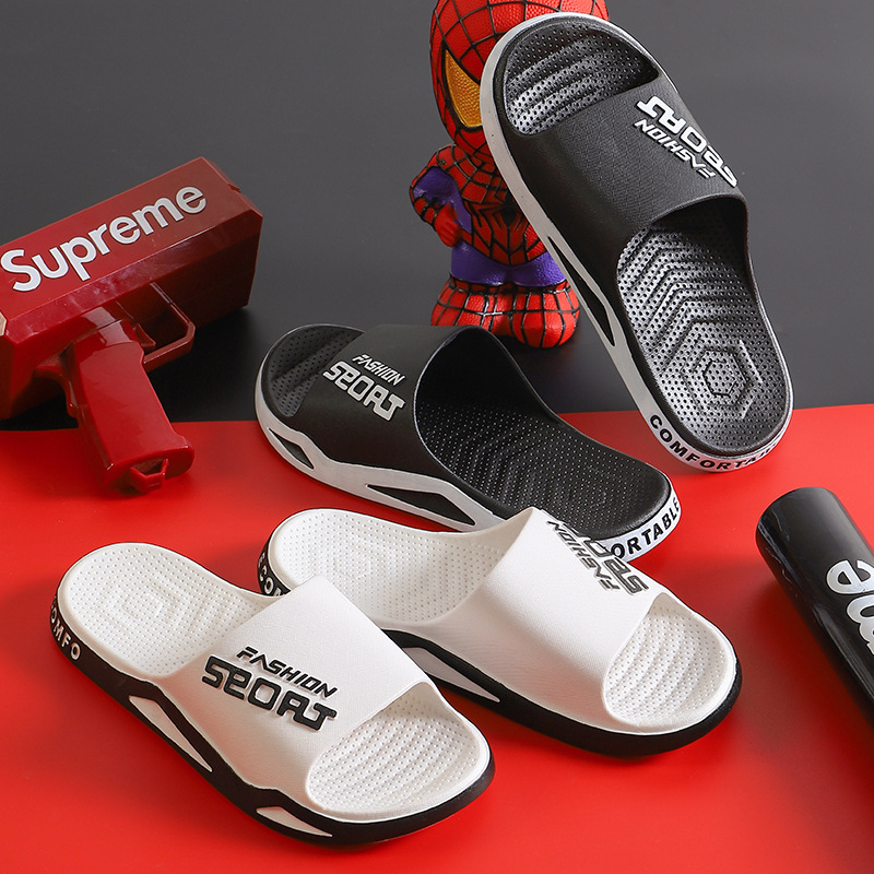 New Men's Slippers Korean Style Casual Fashion Home Bathroom Couple Slippers Women's Soft and Comfortable Slippers for Men and Women