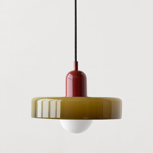 Antique chandelier Memphis dining room lamp simple modern Bauhaus creative glass bedside lamp retro green chandelier
