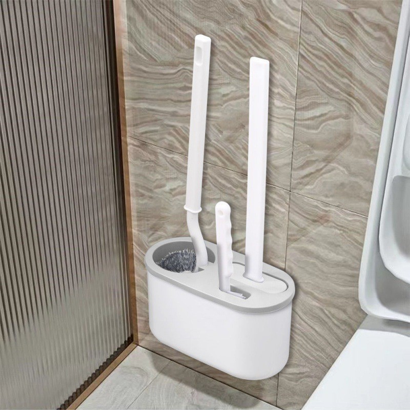 クリエイティブトイレブラシセット日本製S型トイレブラシ浴室掃除3点セットブラシ|undefined