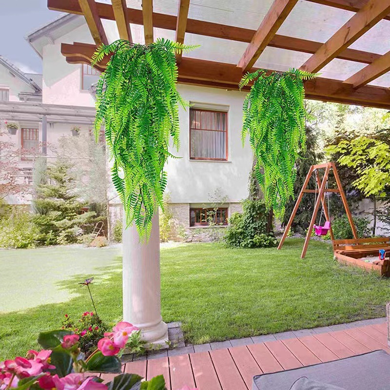 Cross-border artificial wall hanging artificial plant Boston Fern Persian grass vine hanging Ivy decorative green plant