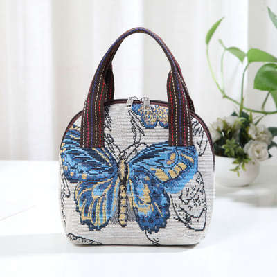 Handbag Bag Women's New Bag Women's Bag Going to Work to Buy Vegetables Mummy Bag Woven Ethnic Style Mobile Phone Small Cloth Bag