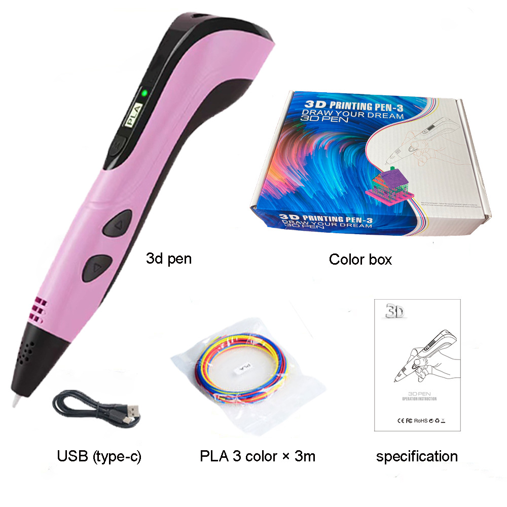 3d printing pen children's puzzle painting pen DIY art three-dimensional creation graffiti drawing 3d pen