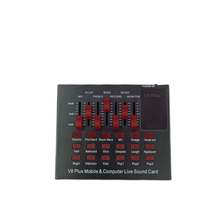 V8plus mobile phone live voice changer set anchor microphone condenser microphone computer karaoke sound card equipment