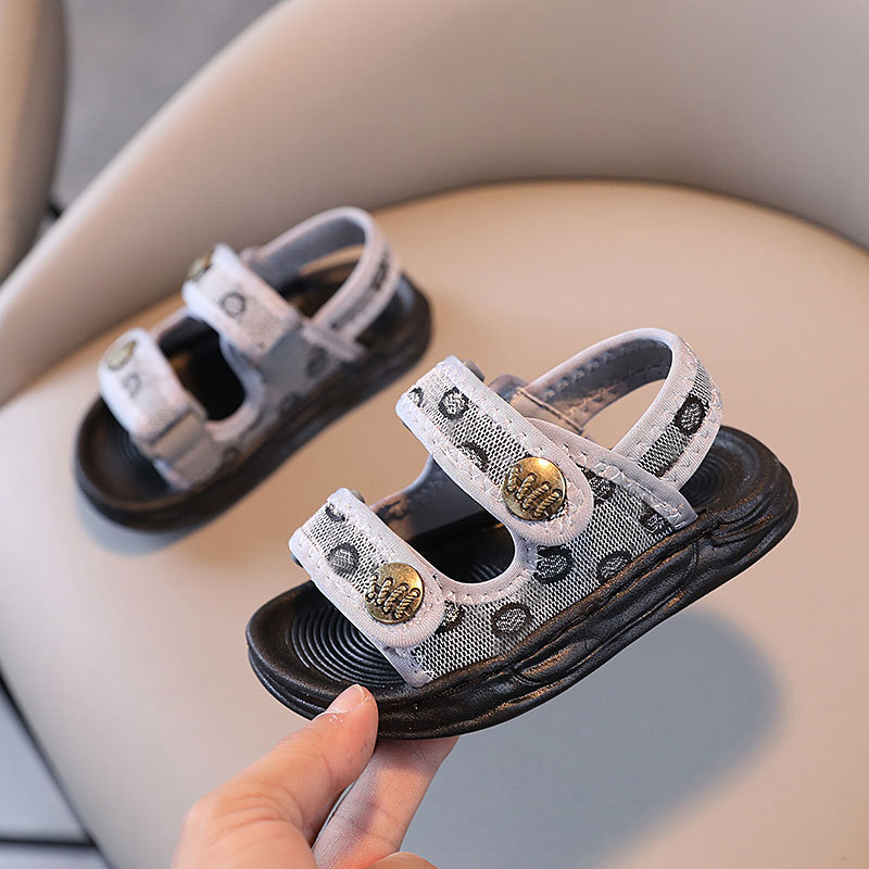 A generation of boys sandals soft-soled beach shoes stitched waterproof baby casual shoes 2024 summer new baby shoes